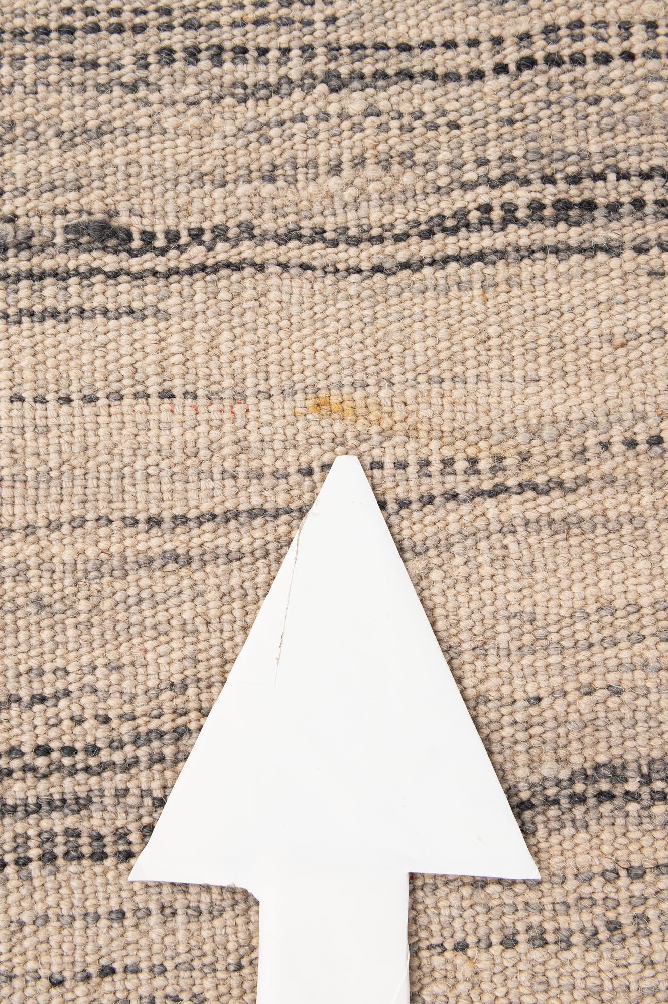 6' 6 x 9' 8 Hand Woven Kilim Modern Wool Rug