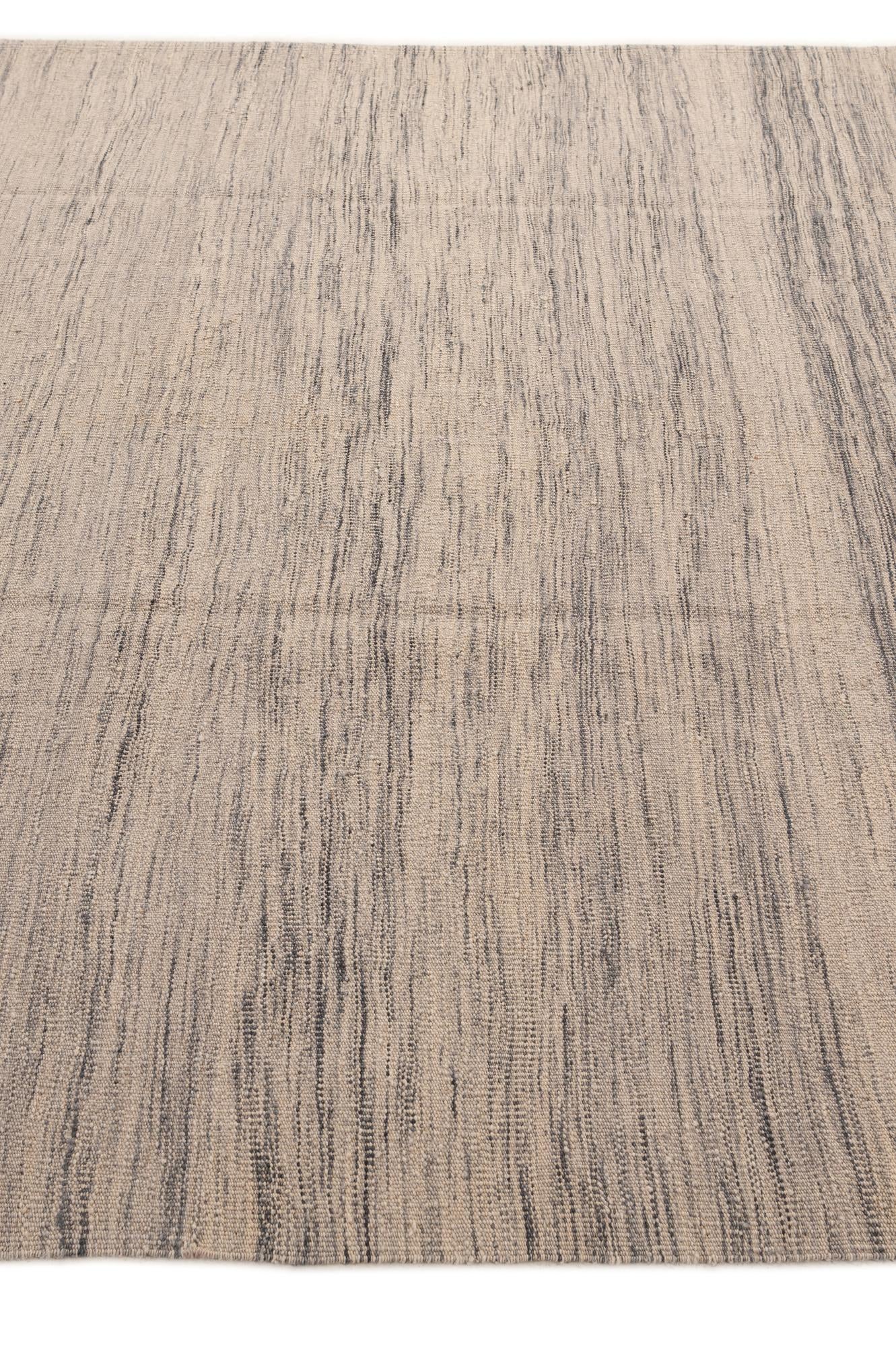 6' 6 x 9' 8 Hand Woven Kilim Modern Wool Rug