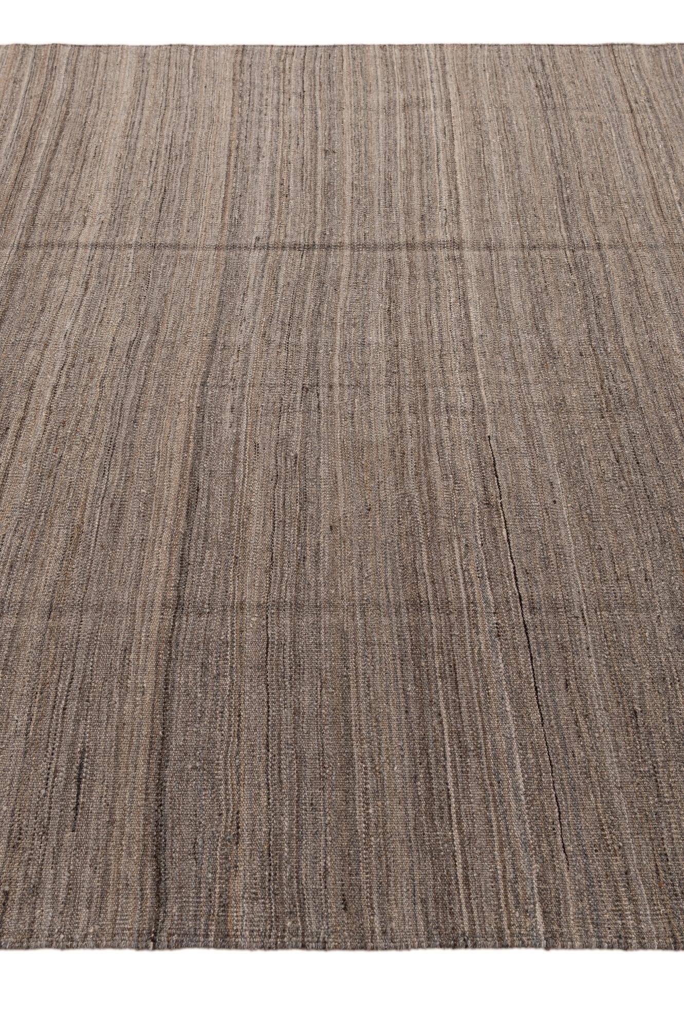 6' 7 x 9' 8 Hand Woven Kilim Modern Wool Rug