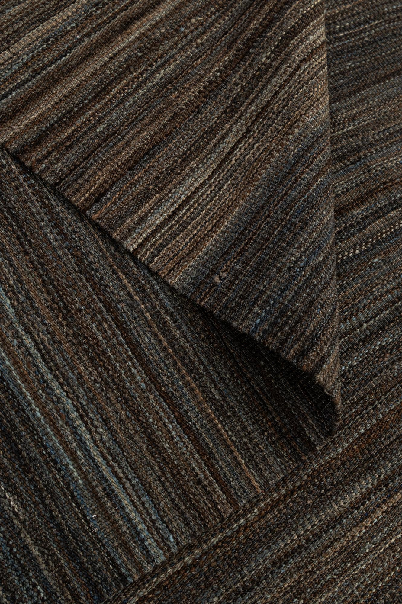 6' 6 x 9' 9 Hand Woven Kilim Modern Wool Rug