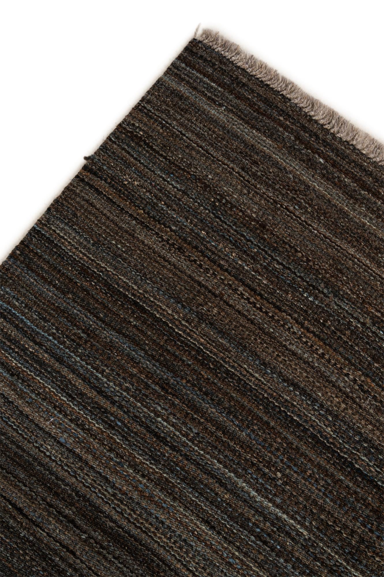 6' 6 x 9' 9 Hand Woven Kilim Modern Wool Rug