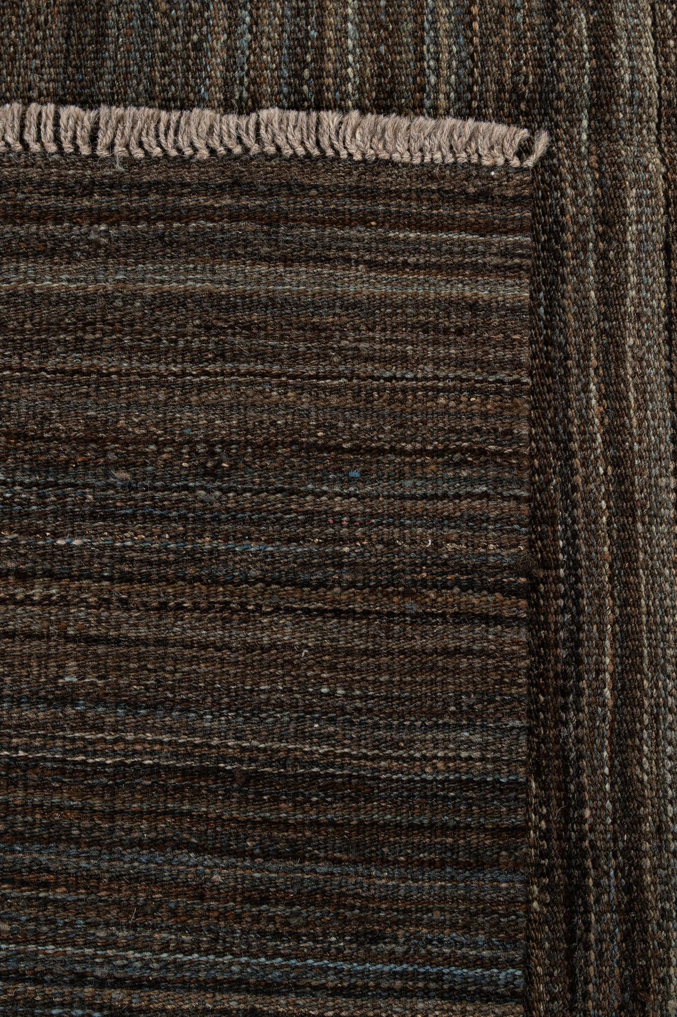 6' 6 x 9' 9 Hand Woven Kilim Modern Wool Rug