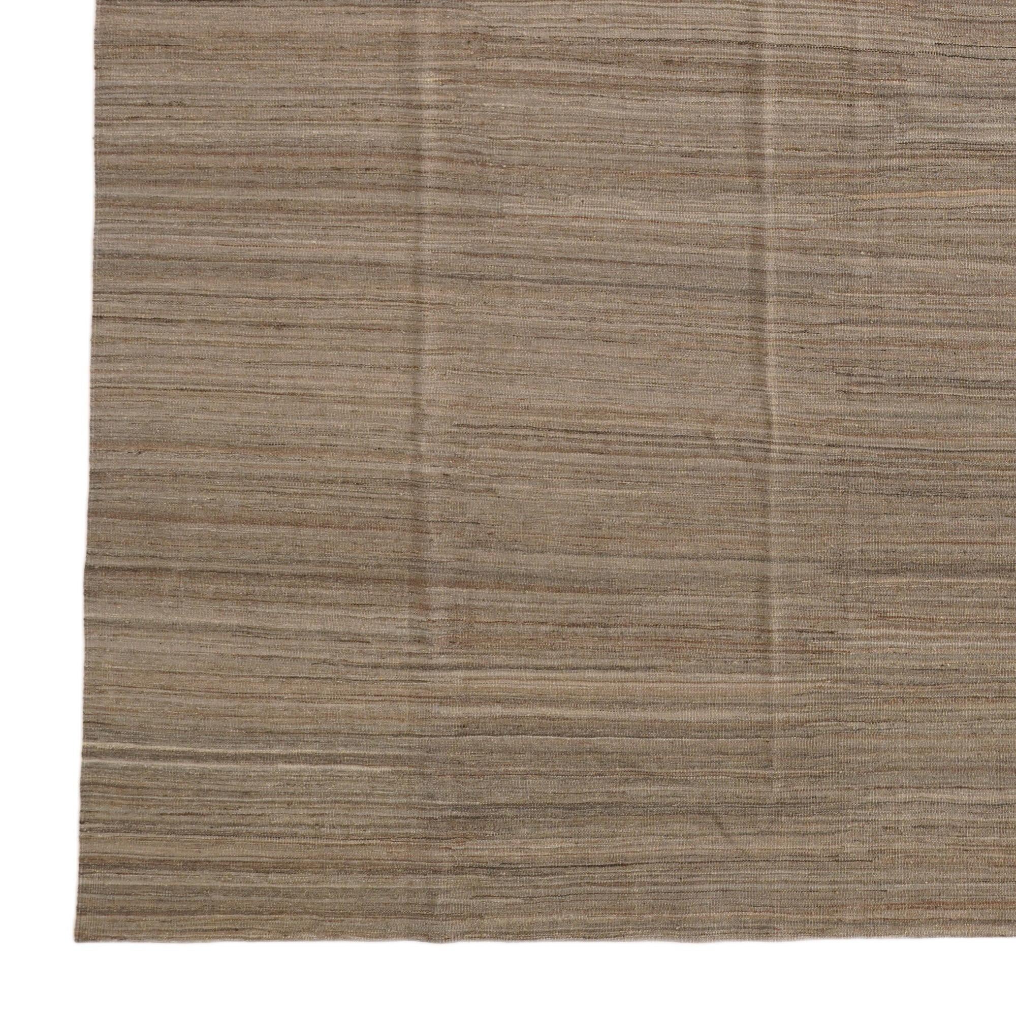 11' 4 x 15' 9 Hand Knotted Kilim Modern Wool Rug