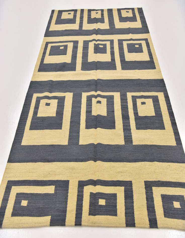 Detail image of 5' x 6' 6  Hand Woven Kilim Modern Wool Rug