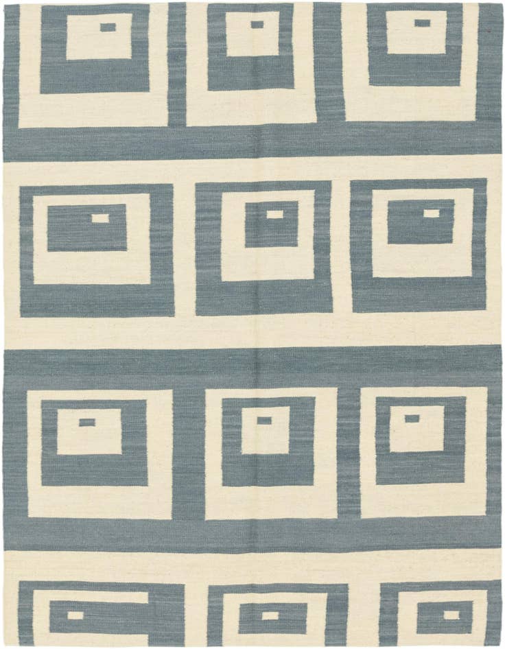 Detail image of 5' x 6' 6 Hand Woven Kilim Modern Wool Rug