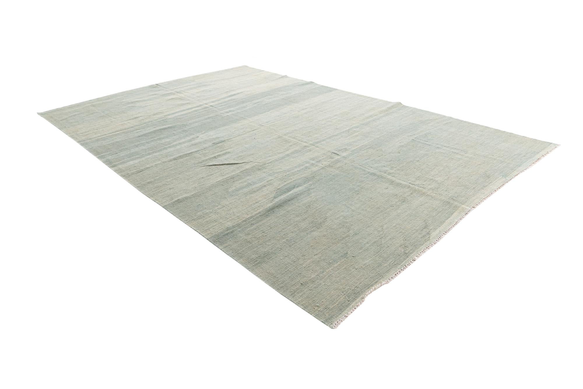 6' 6 x 10' Hand Woven Kilim Modern Wool Rug