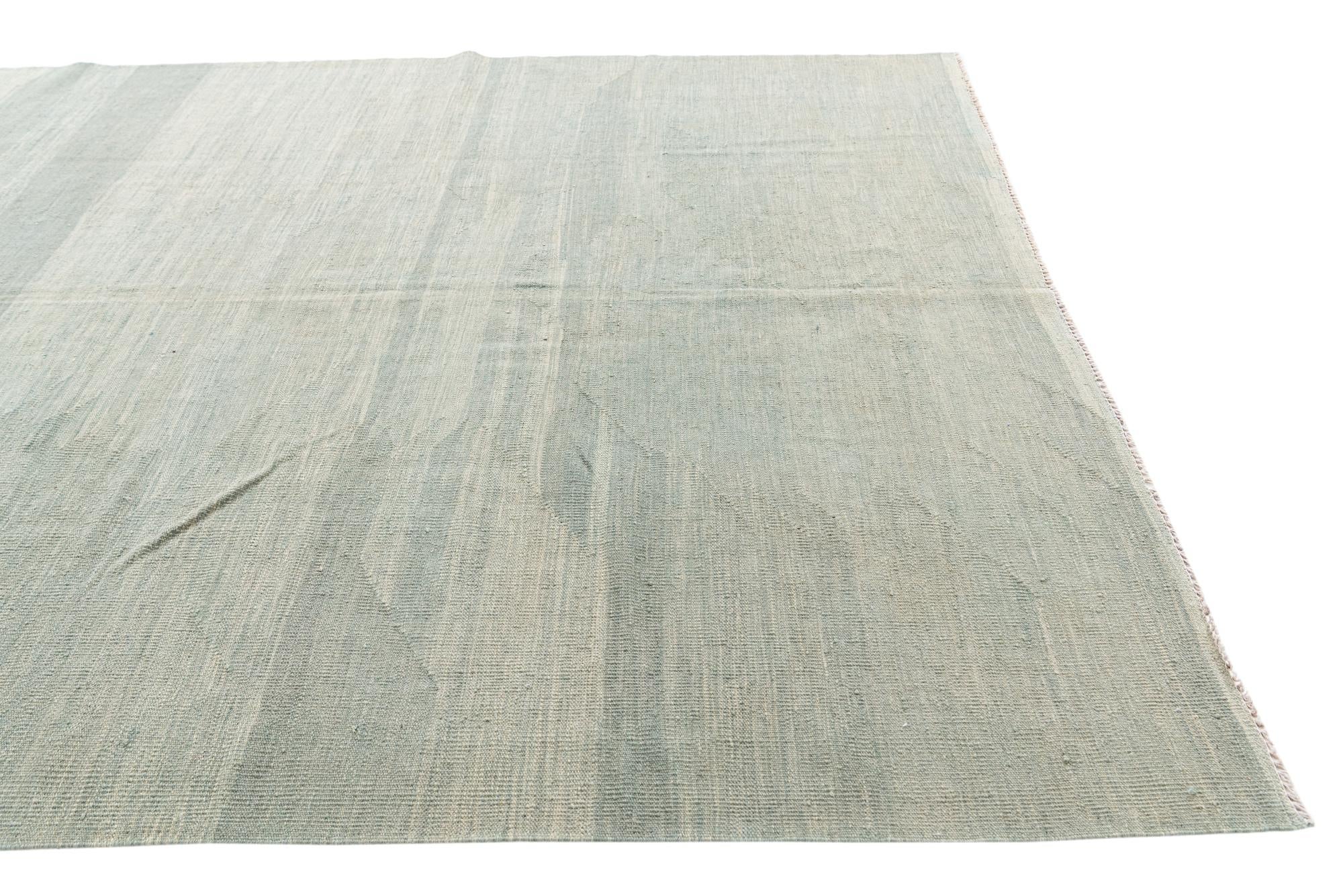 6' 6 x 10' Hand Woven Kilim Modern Wool Rug