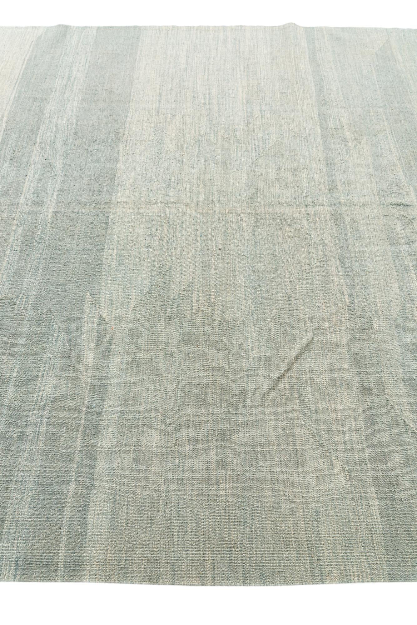 6' 6 x 10' Hand Woven Kilim Modern Wool Rug