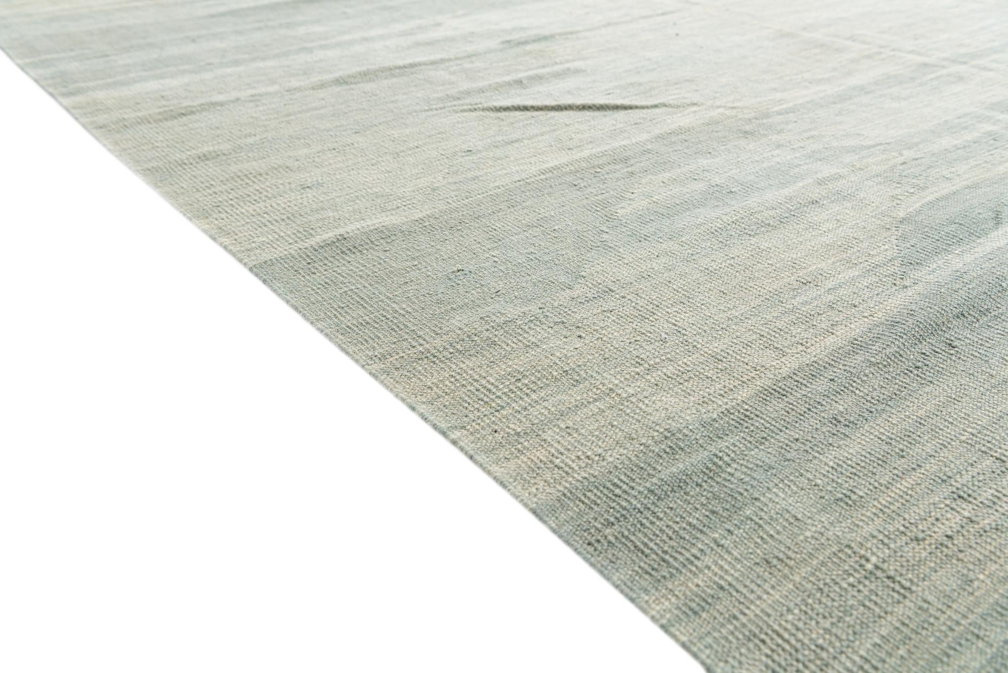 6' 6 x 10' Hand Woven Kilim Modern Wool Rug