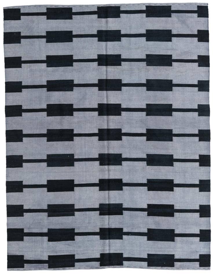 Detail image of 5' 8 x 7' 9 Hand Woven Kilim Modern Wool Rug