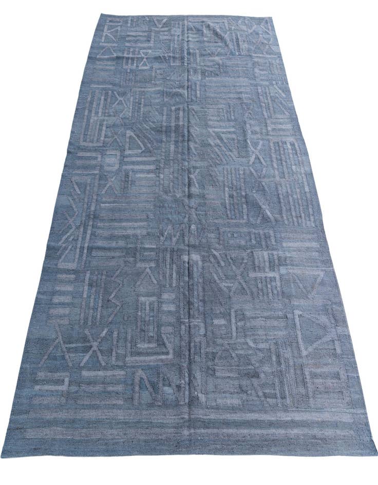 Detail image of 6' x 7' 9  Hand Woven Kilim Modern Wool Rug