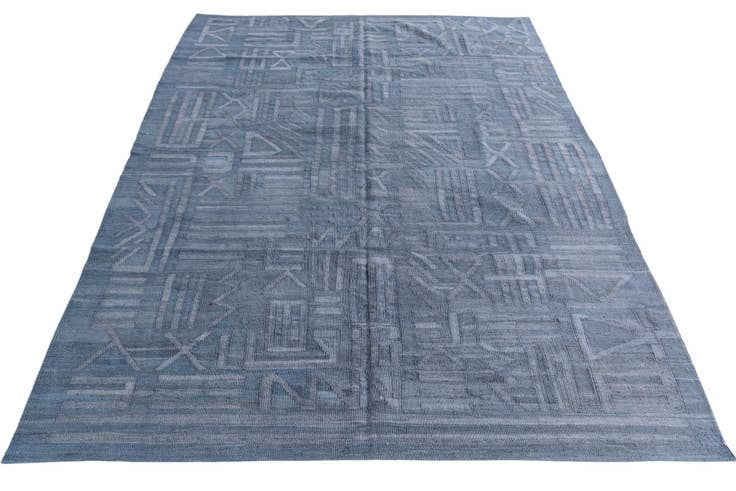 Detail image of 6' x 7' 9 Hand Woven Kilim Modern Wool Rug