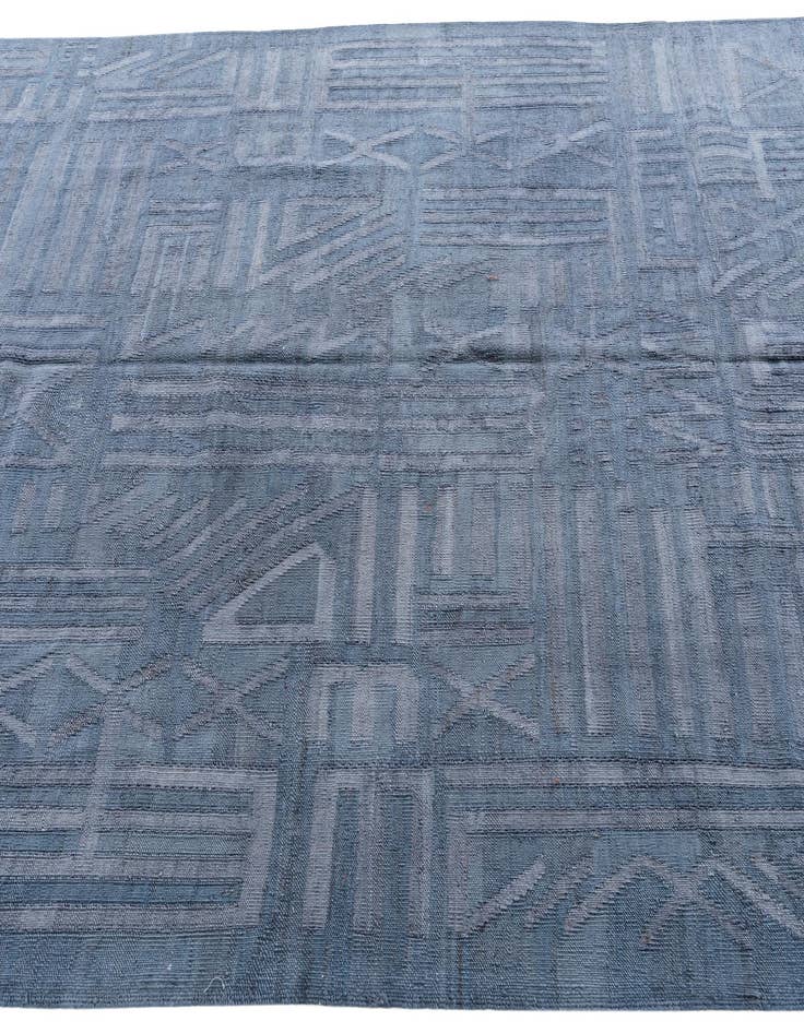 Detail image of 6' x 7' 9  Hand Woven Kilim Modern Wool Rug