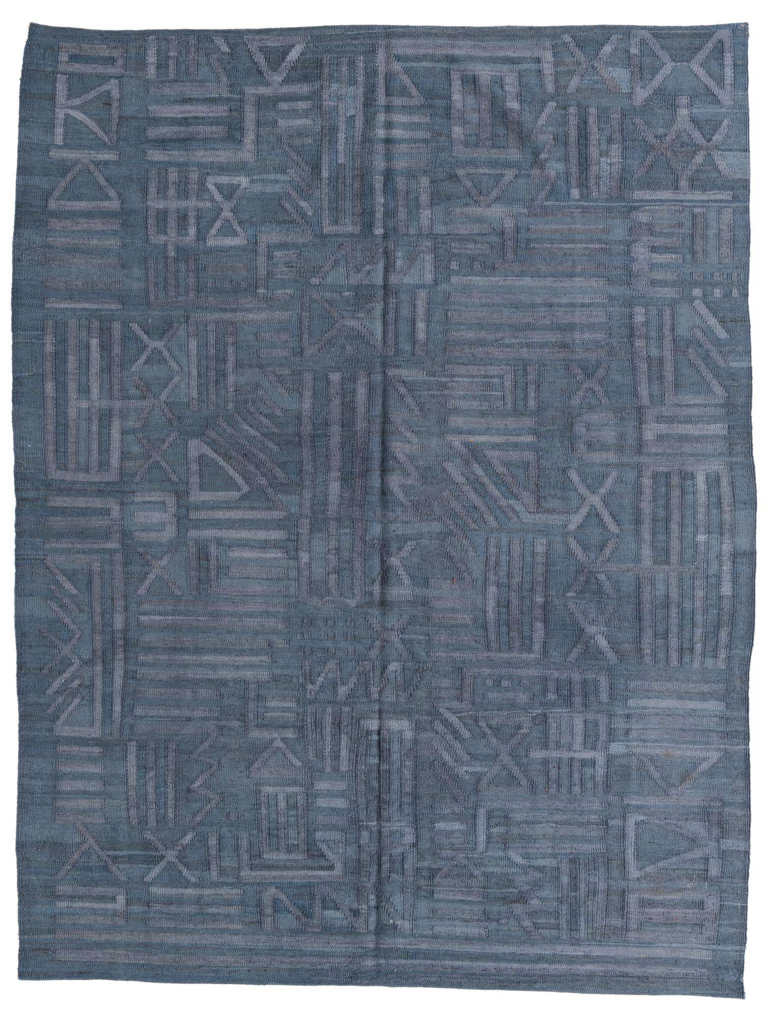 6' x 7' 9 Hand Woven Kilim Modern Wool Rug