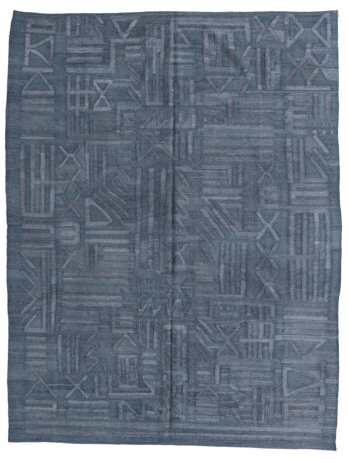 Detail image of 6' x 7' 9 Hand Woven Kilim Modern Wool Rug