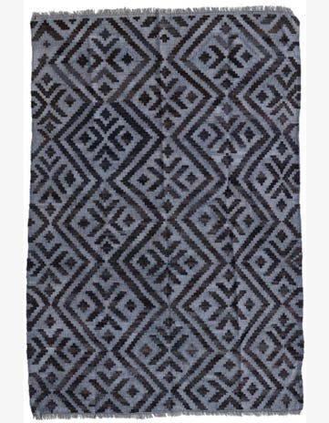 4' x 5' 10 Hand Woven Kilim Modern Wool Rug