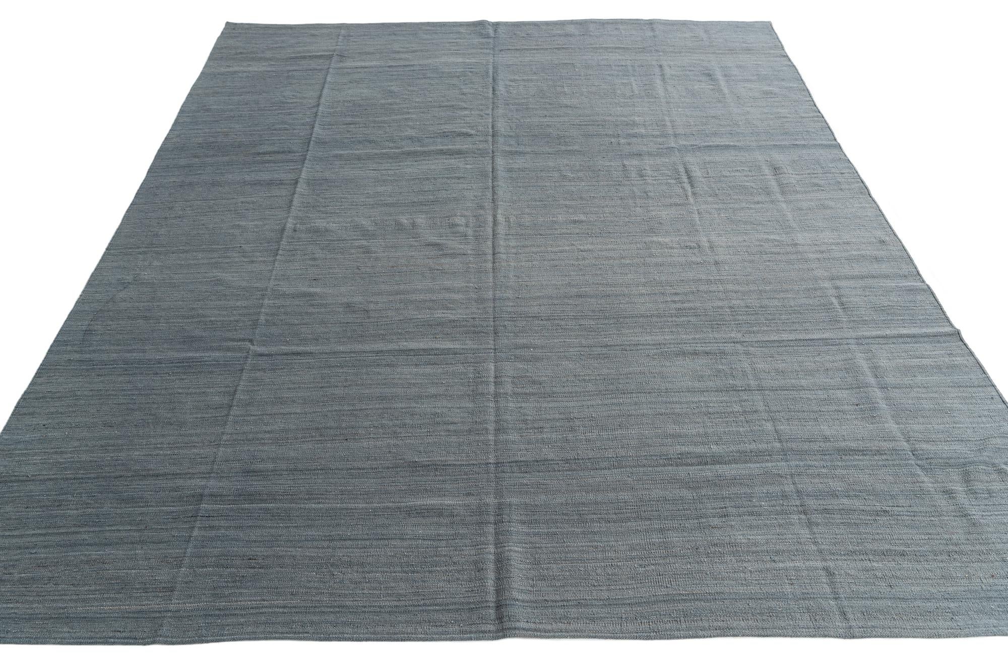 10' x 11' 7 Hand Woven Kilim Modern Wool Rug