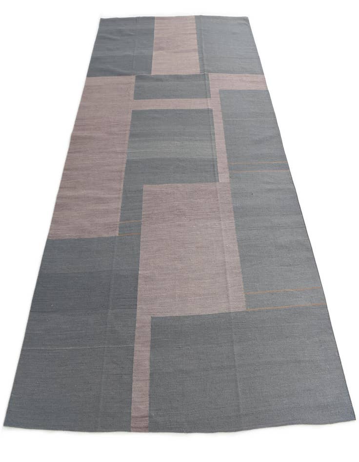 Detail image of 6' 9 x 9' 6  Hand Woven Kilim Modern Wool Rug