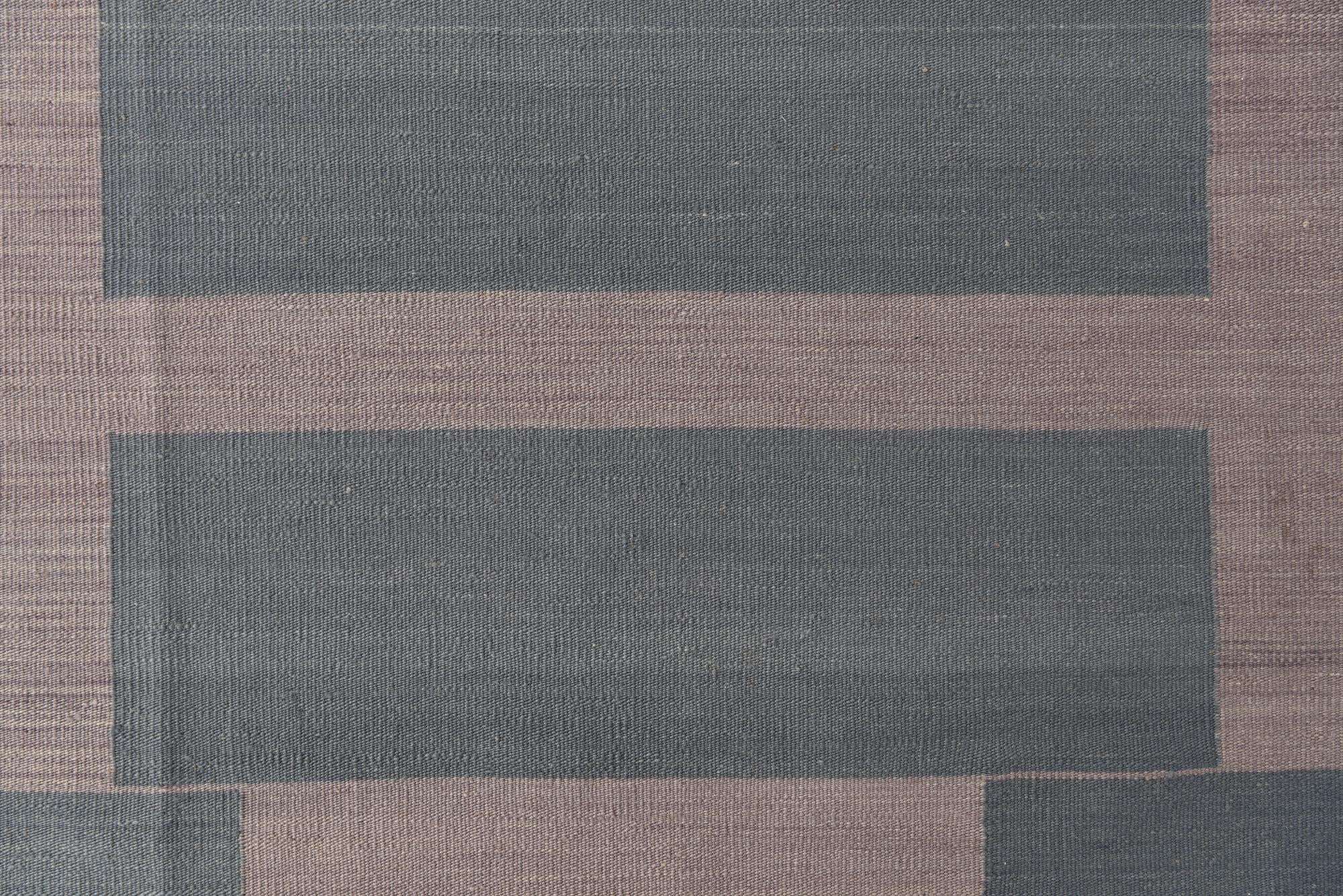 6' 9 x 9' 6 Hand Woven Kilim Modern Wool Rug