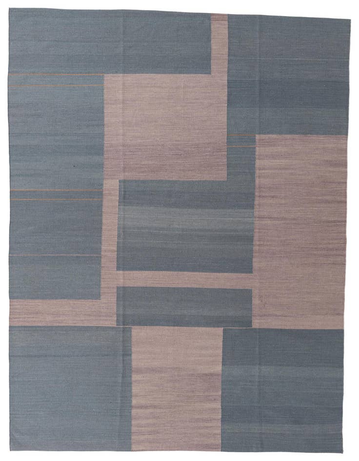 Detail image of 6' 9 x 9' 6 Hand Woven Kilim Modern Wool Rug