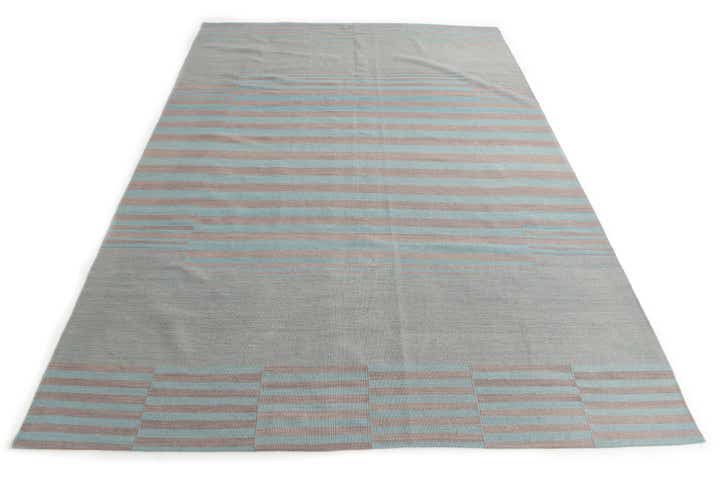 6' 7 x 9' 5 Hand Woven Kilim Modern Wool Rug