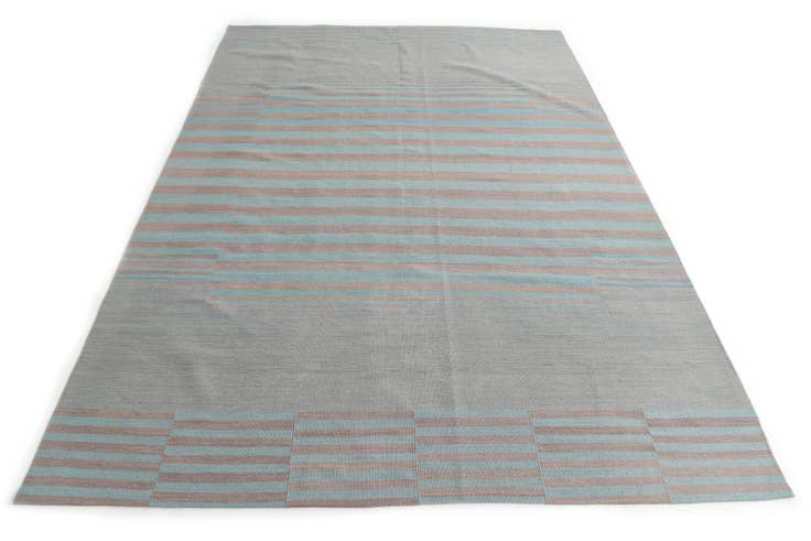 Detail image of 6' 7 x 9' 5 Hand Woven Kilim Modern Wool Rug