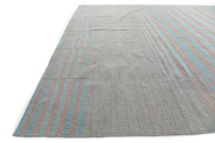 6' 7 x 9' 5 Hand Woven Kilim Modern Wool Rug