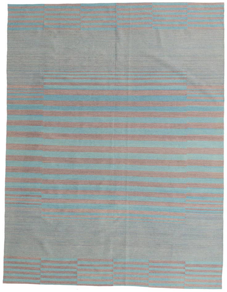 Detail image of 6' 7 x 9' 5 Hand Woven Kilim Modern Wool Rug