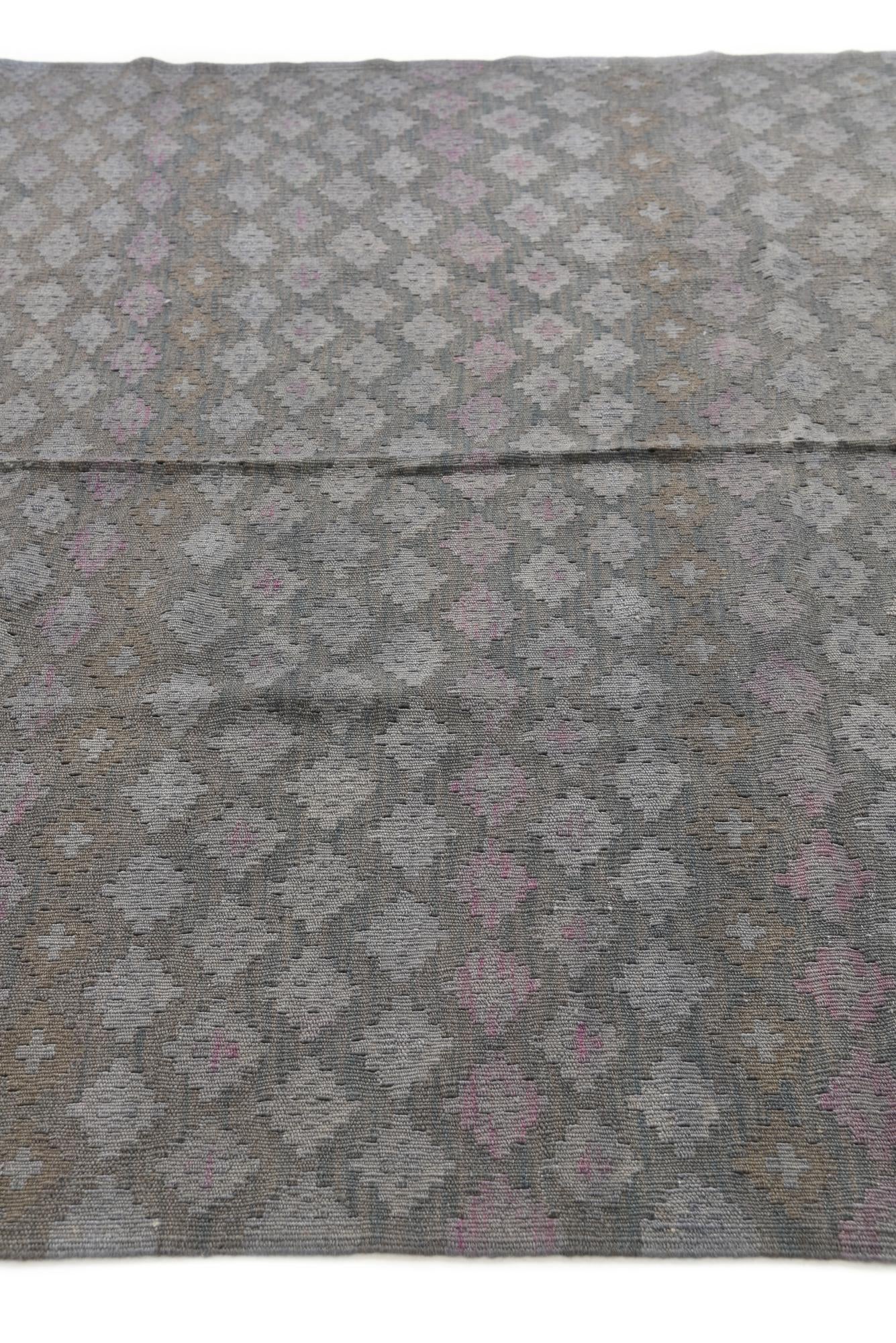 5' 4 x 7' 7 Hand Woven Kilim Modern Wool Rug