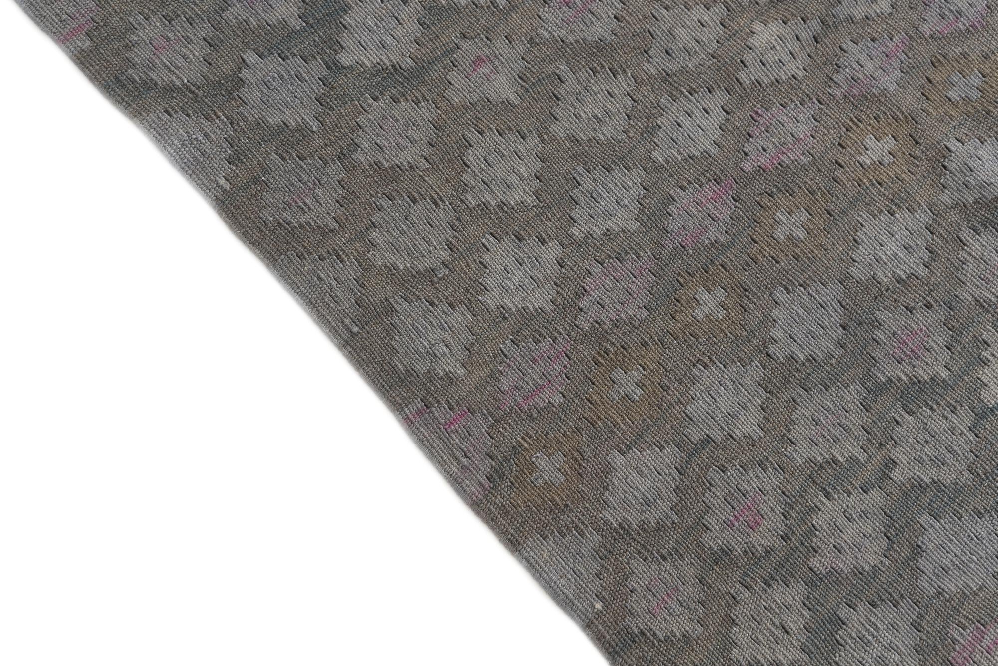 5' 4 x 7' 7 Hand Woven Kilim Modern Wool Rug