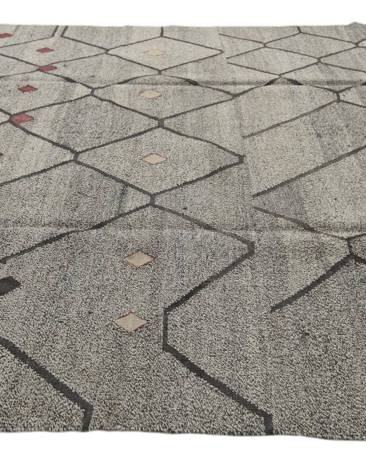 Detail image of 9' 1 x 12'  Hand Woven Kilim Modern Wool Rug