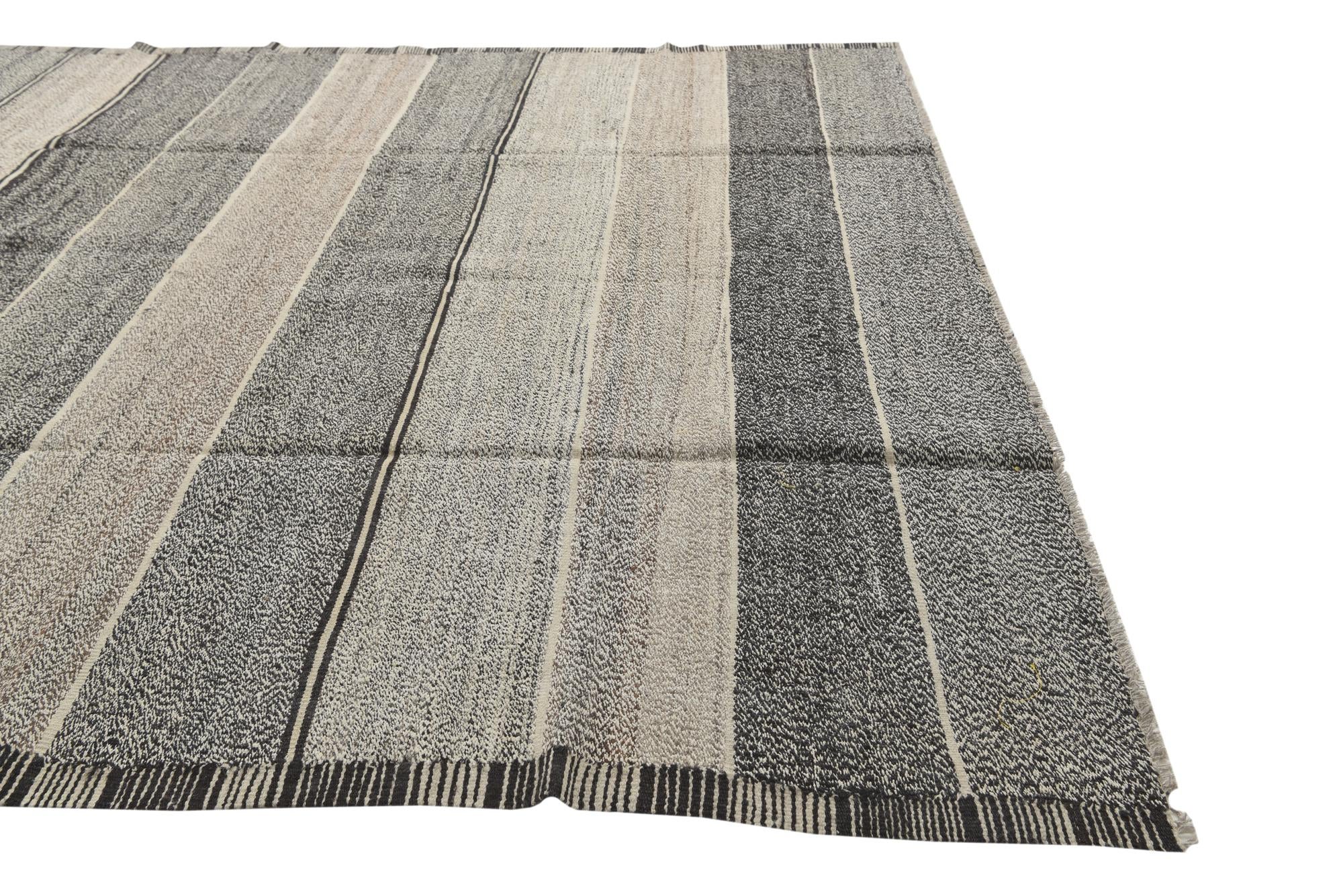 8' 4 x 9' 3 Hand Woven Kilim Modern Wool Rug