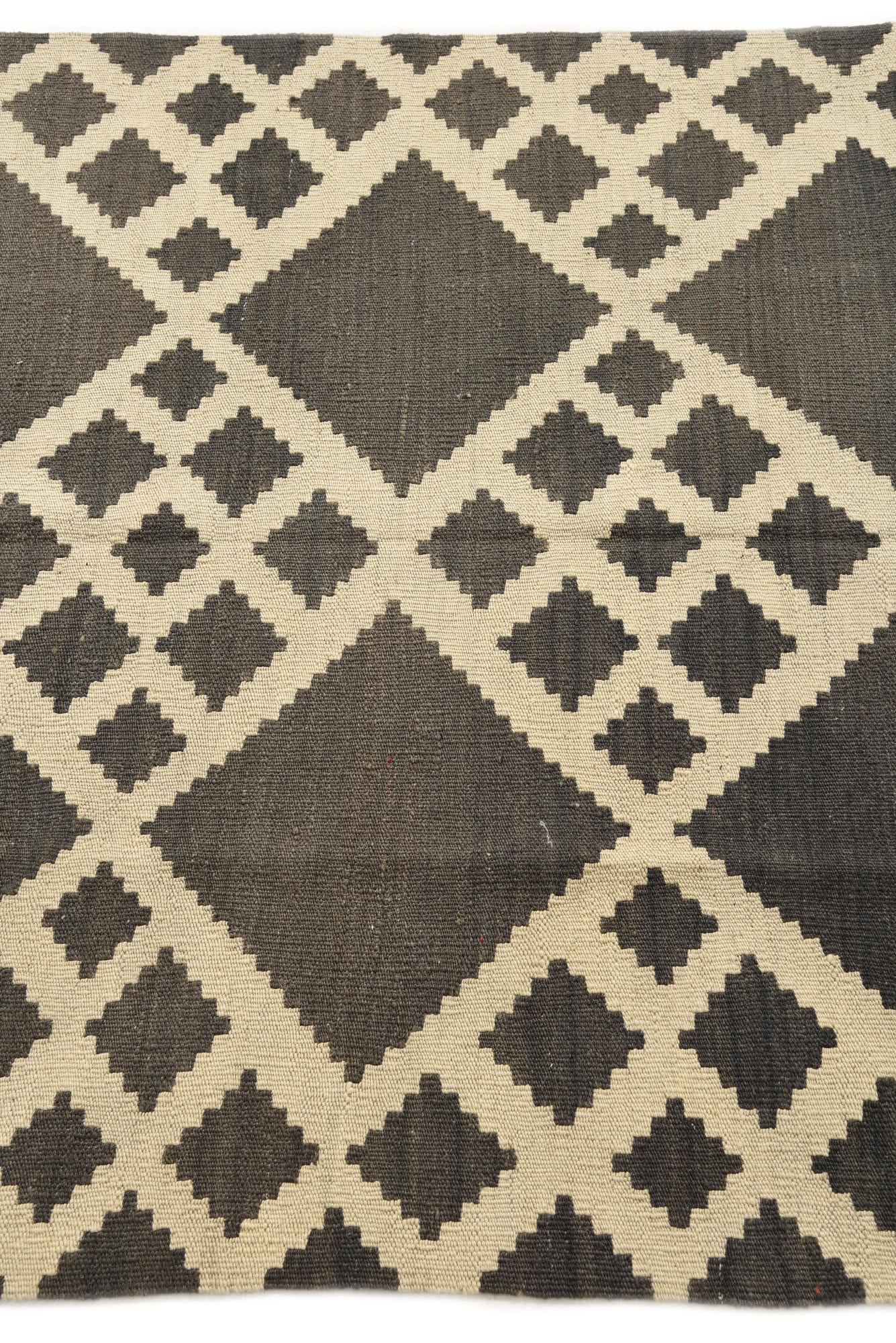 3' 8 x 6' Hand Woven Kilim Modern Wool Rug
