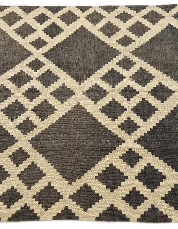 Detail image of 3' 8 x 6'  Hand Woven Kilim Modern Wool Rug