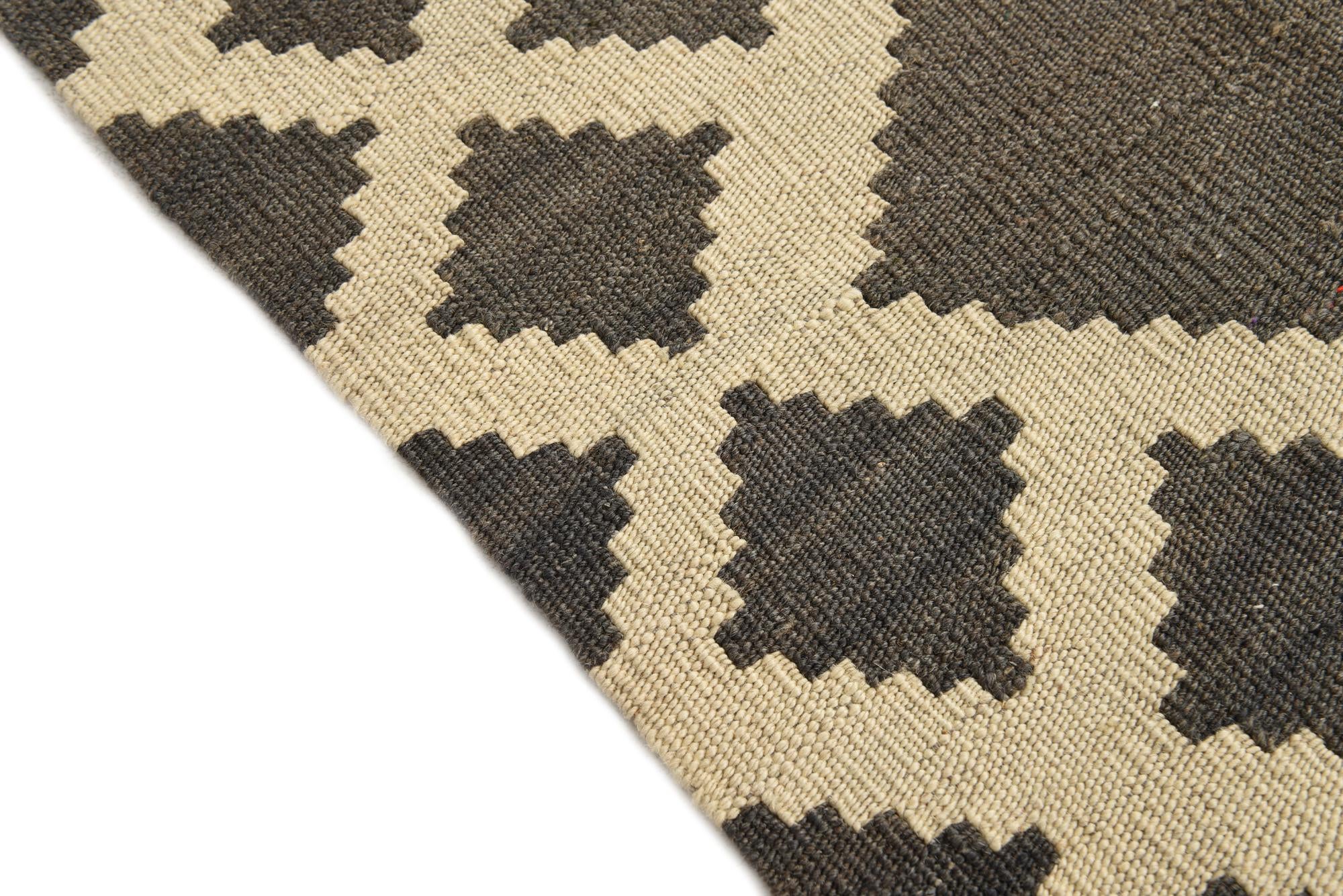 3' 8 x 6' Hand Woven Kilim Modern Wool Rug