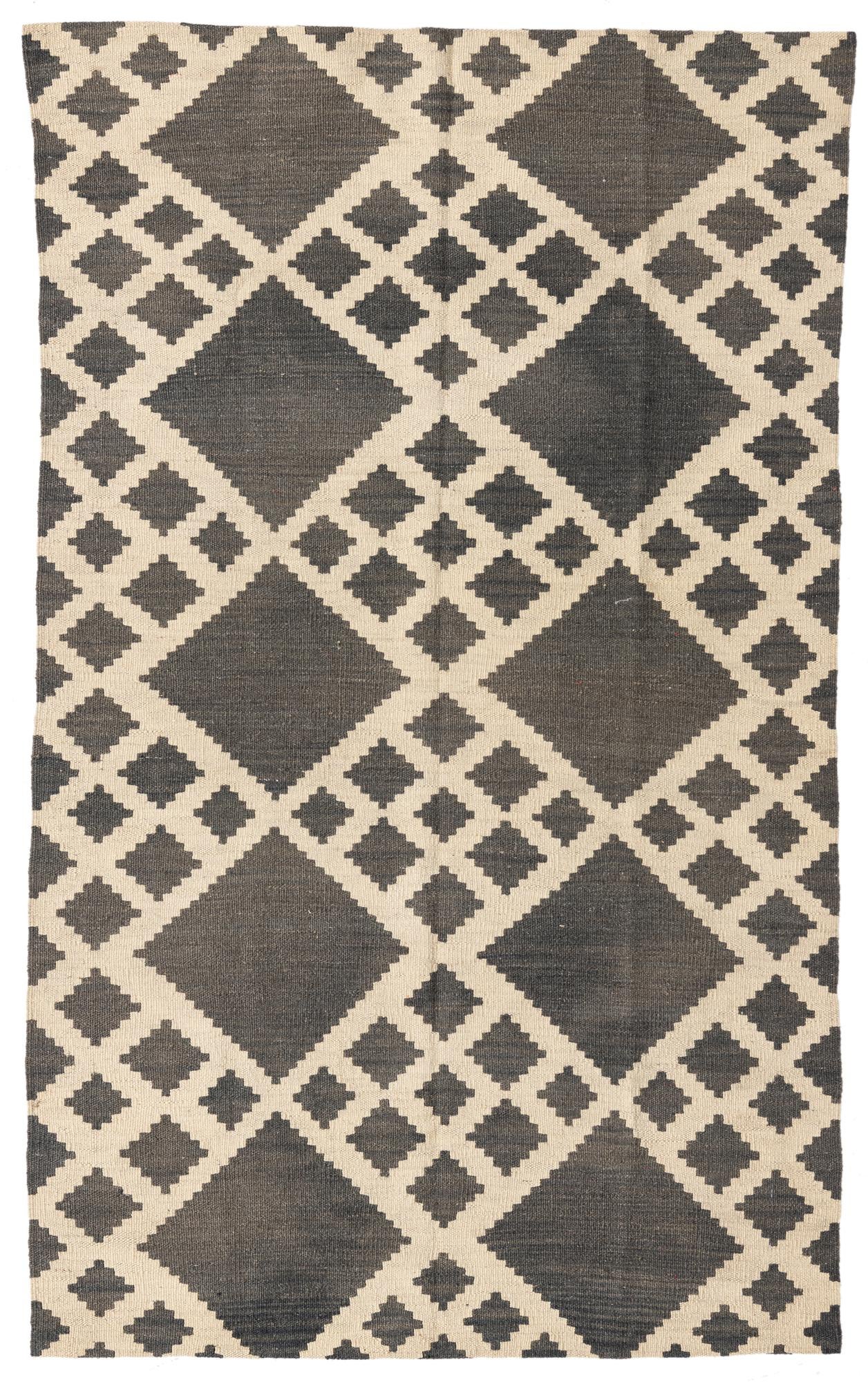 3' 8 x 6' Hand Woven Kilim Modern Wool Rug