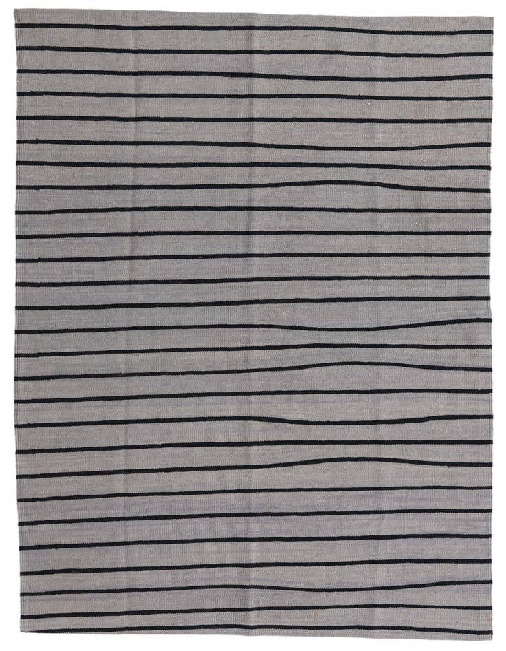 Detail image of 4' 2 x 5' 10 Hand Woven Kilim Modern Wool Rug