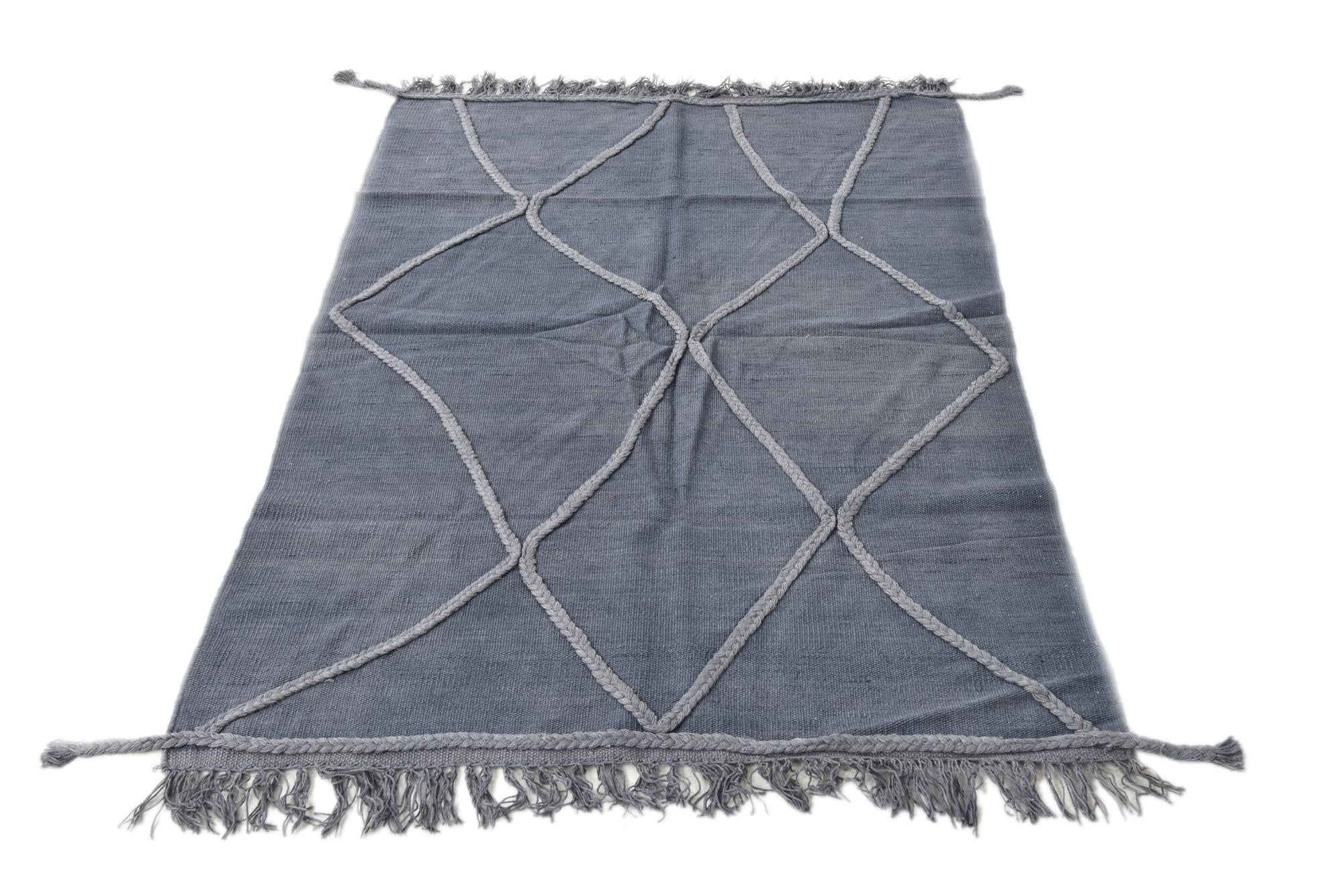 3' 4 x 5' Hand Woven Kilim Modern Wool Rug