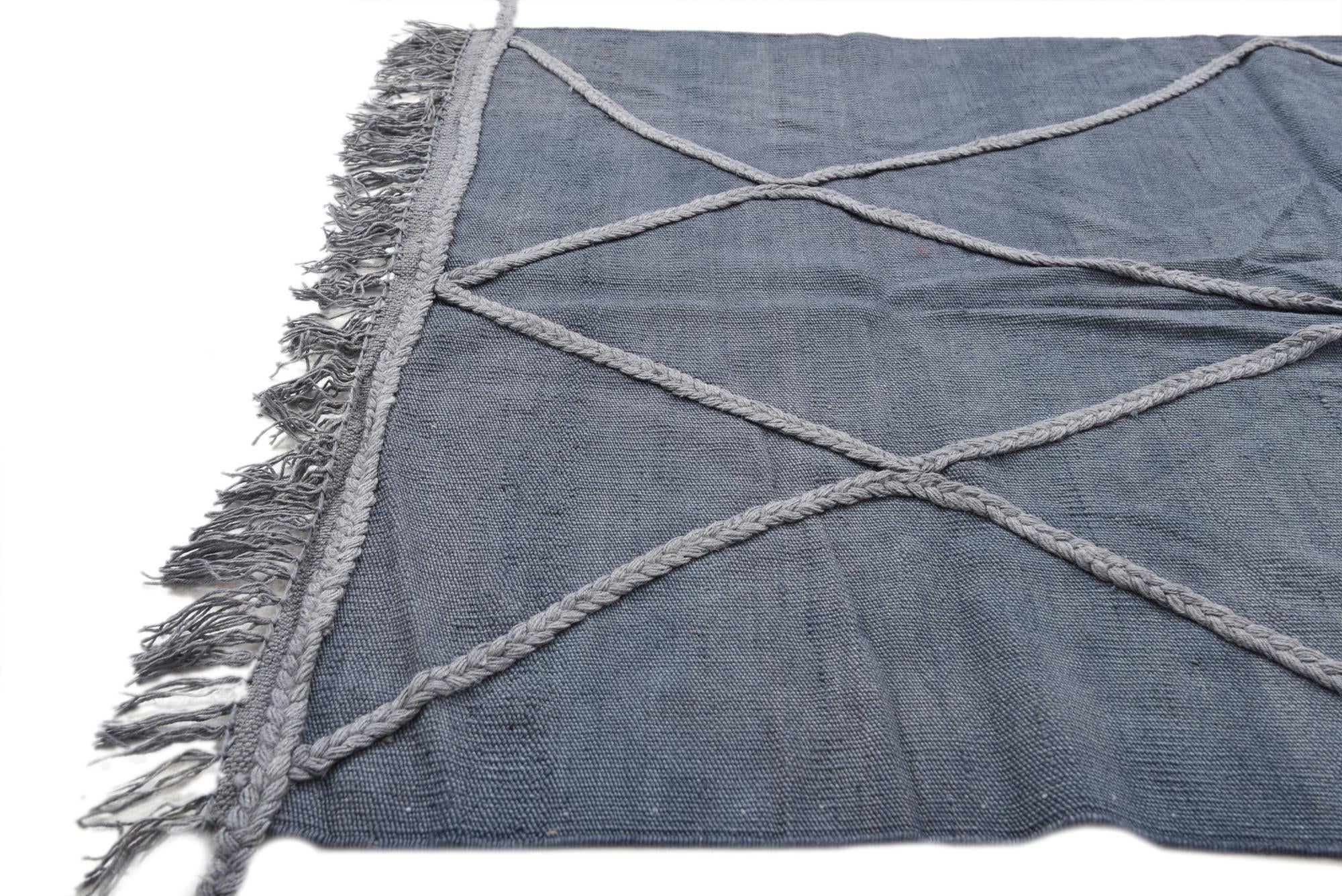 3' 4 x 5' Hand Woven Kilim Modern Wool Rug