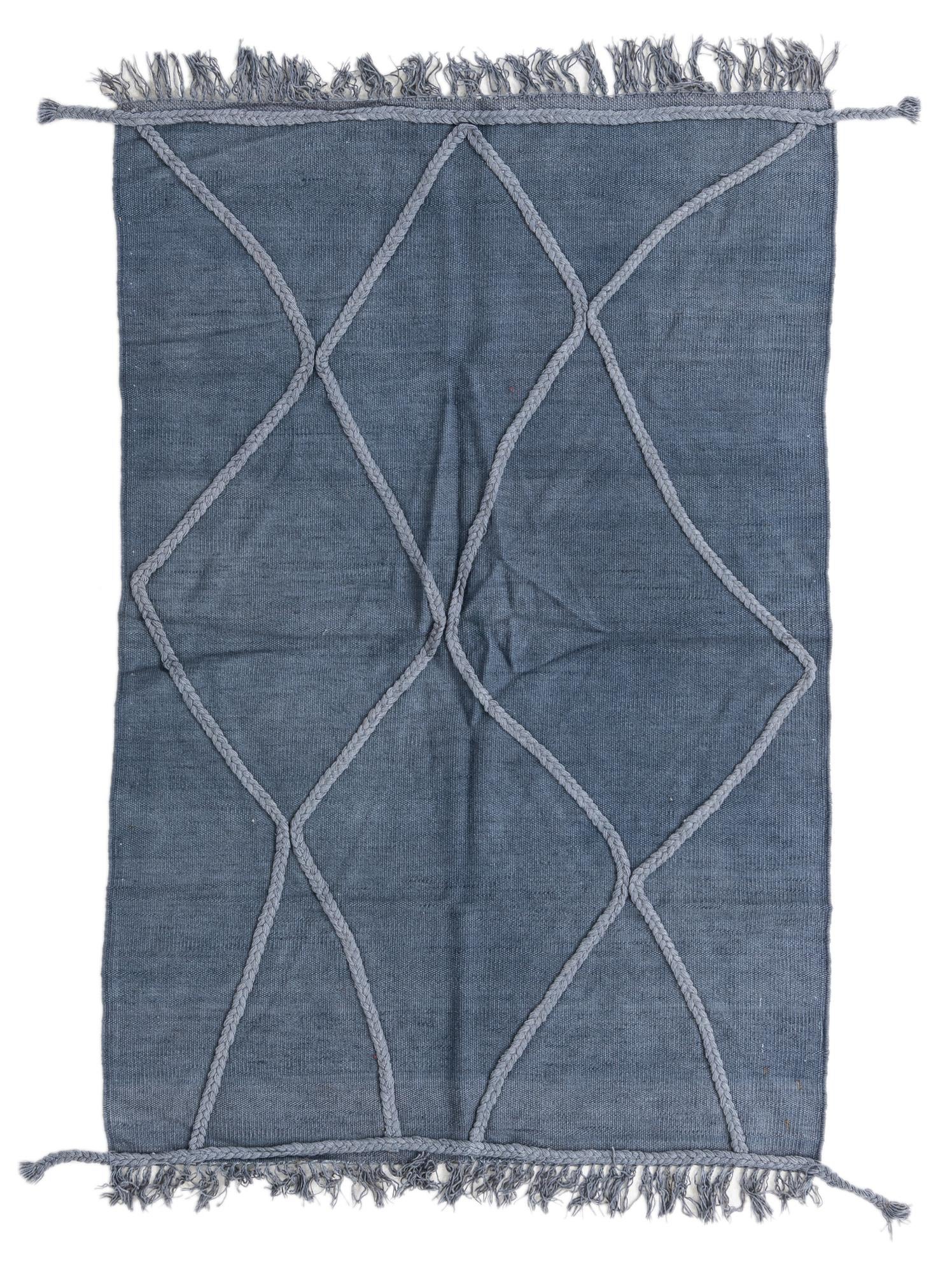 3' 4 x 5' Hand Woven Kilim Modern Wool Rug