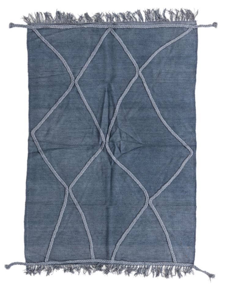 Detail image of 3' 4 x 5' Hand Woven Kilim Modern Wool Rug