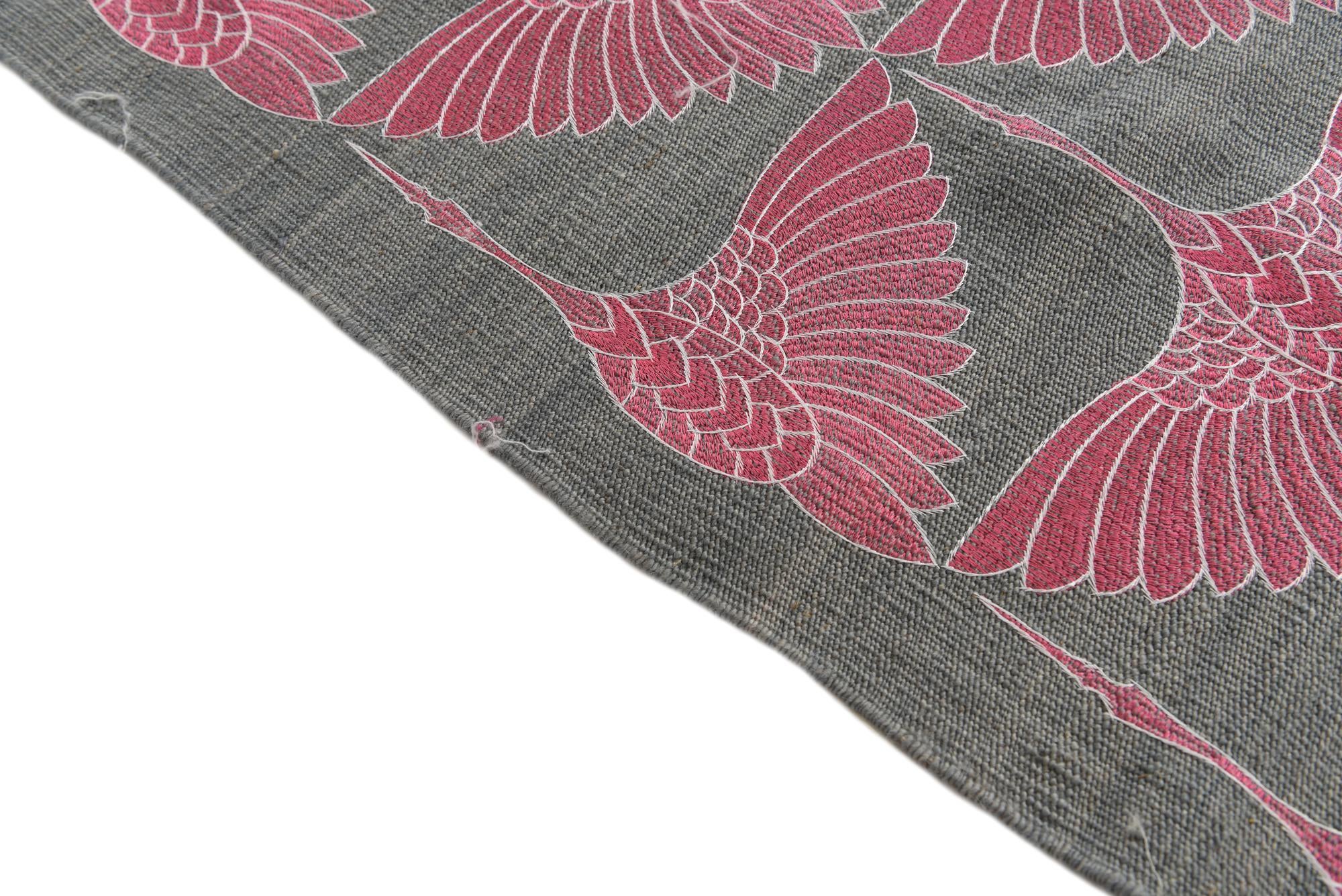 6' 5 x 9' 8 Hand Woven Kilim Modern Wool Rug