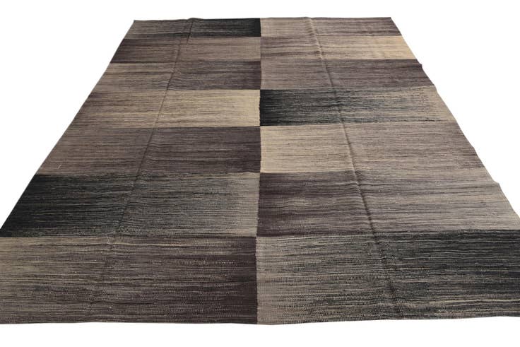 Detail image of 7' 8 x 9' 6 Hand Woven Kilim Modern Wool Rug