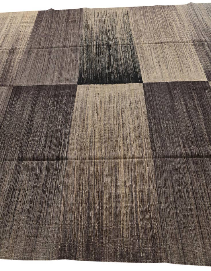Detail image of 7' 8 x 9' 6  Hand Woven Kilim Modern Wool Rug