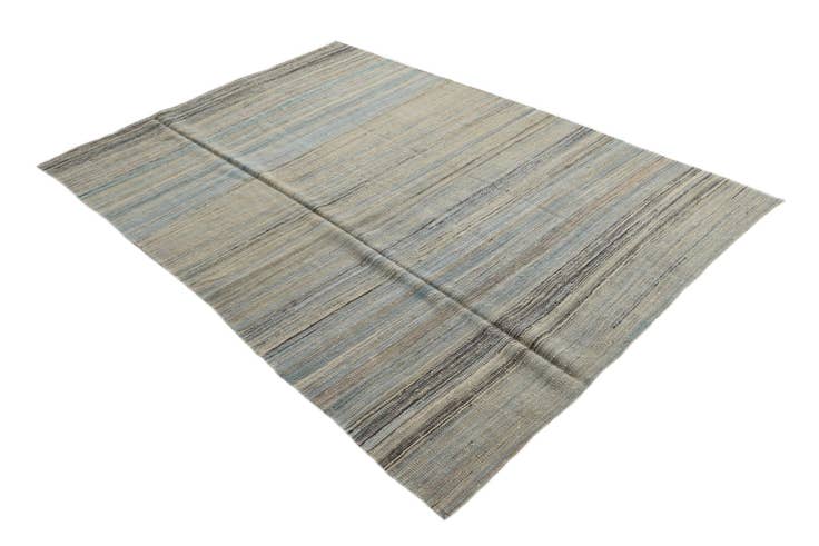 Detail image of 5' 5 x 8' Hand Woven Kilim Modern Wool Rug