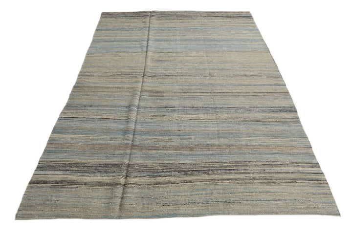 5' 5 x 8' Hand Woven Kilim Modern Wool Rug
