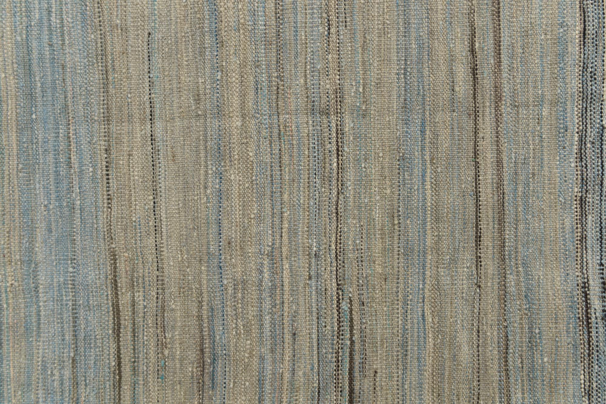 5' 5 x 8' Hand Woven Kilim Modern Wool Rug