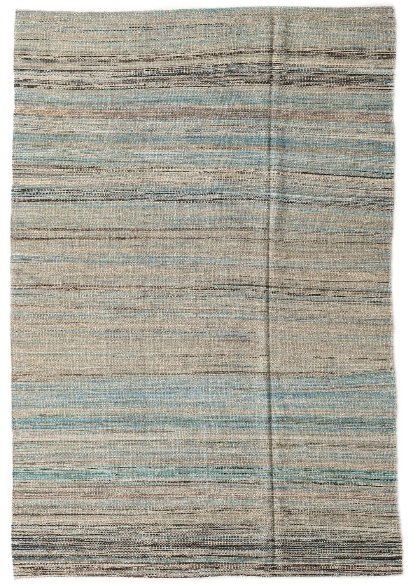 5' 5 x 8' Hand Woven Kilim Modern Wool Rug