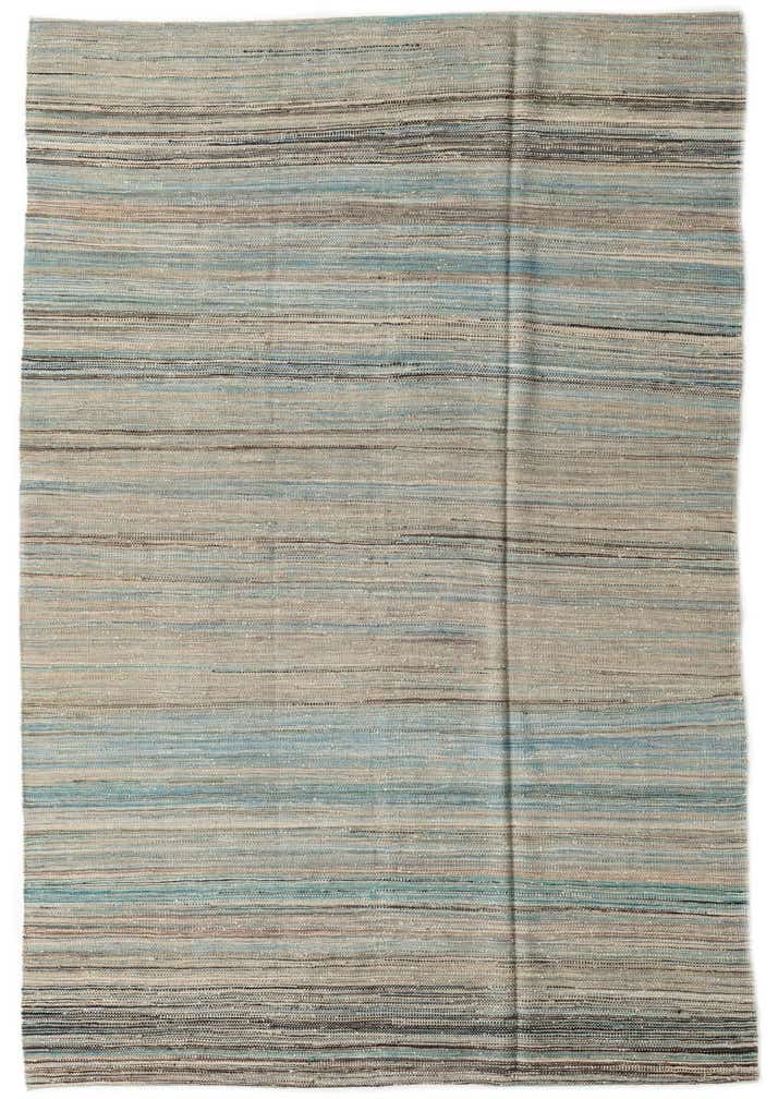 5' 5 x 8' Hand Woven Kilim Modern Wool Rug
