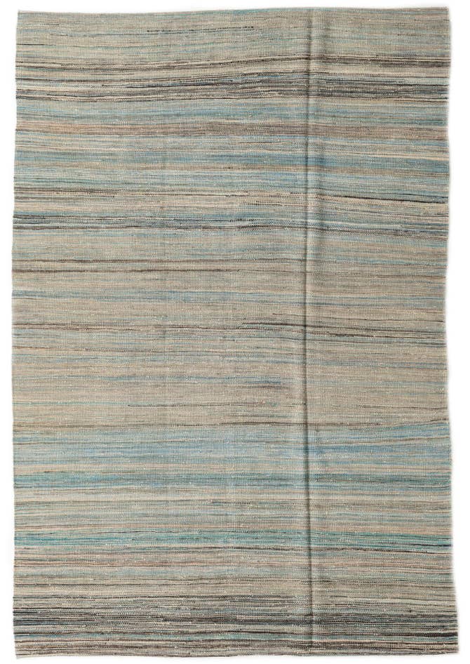 Detail image of 5' 5 x 8' Hand Woven Kilim Modern Wool Rug